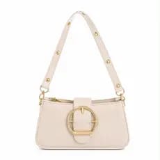 Bolsa Feminina Zoe Luxo de Ombro com Fivela Dourada Moda Casual