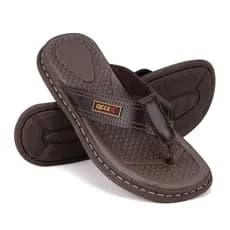 Chinelo Couro Legitimo Masculino Sandália Anti-stress Confortável