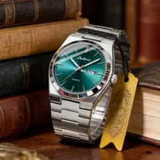 Novo Elegante Moda Masculina Relógio Duplo Calendário Banda De Aço Inoxidável Design Simples Movimento Quartzo Mo