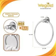 Suporte Para Toalha de Rosto - Argola - Buchas e Parafusos