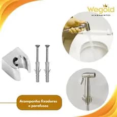 Ducha Higiênica Cromada Abs Para Banheiro - Sofisticado