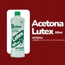 Acetona Lutex e Removedor Lutex 100ml/500ml - Unidade