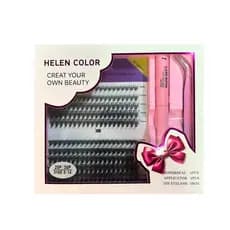 Kit extensão de cílios tufinho para iniciantes Helen Color