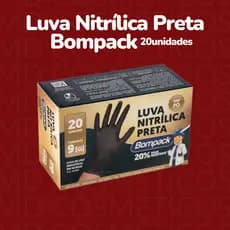 Luva Nitrílica Bompack 20 unidades