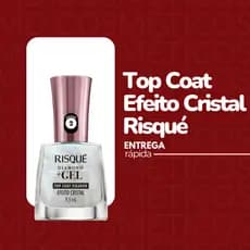 Top Coat Risqué 9,5ml - Cristal / Paetê