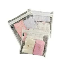 KIT 03 SAQUINHOS MATERNIDADE MULTIUSO ORGANIZADOR  NÉCESSAIRE ENVELOPE COM ZÍPER