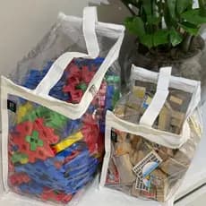 BOLSA BRINQUEDOS ORGANIZADORA COR BRANCO