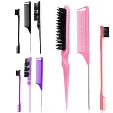 Conjunto De Escova De Cabelo 3 Peças Com Pente De Cauda De Mouse-Adição Perfeita À Rotina De Cuidados O