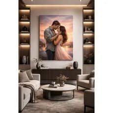 Quadro Personalizado Com Sua foto e De Sua Família Borda Infinita Decoração