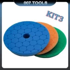 Kit 3  Boina De Espuma Polimento Corte Lustro Refino Boina Polimento Automotivo 5 Polegadas