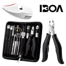 Kit Alicate Inox De Cortar Unhas E Desencravar Profissional