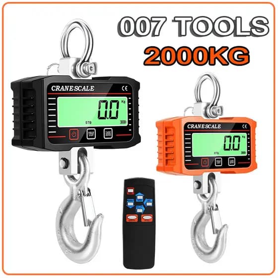 Balança De Guindaste Industrial Com Display LCD De 2000 Kg Instrumento De Pesagem De Gancho De Guindaste