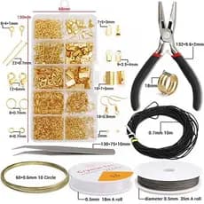 Kit 897 Pcs Bijuterias Para Fazer Jóia Diy Com Alicate Pinça