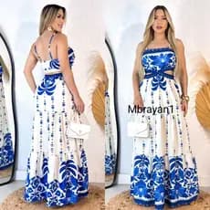 NOVO TEMPERAMENTO FEMININO VESTIDO LONGO ELEGANTE ESTAMPADO COM BOJO TEM REGULADOR