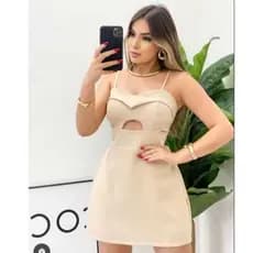 vestido macaquinho feminino alfaiataria alcinha com bojo
