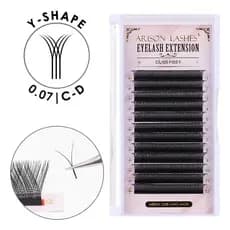 Cílios para Extensão Arison Fios Y Extensão de Cílios Volume Brasileiro Natural Macio