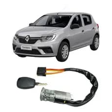 Trava Direção Com Chave E Parte Elét. Sandero 2008 2009 2010