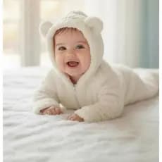 Macacão para Bebê Teddy Carneiro Inverno Frio Pelucia Bichinho