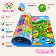 Tapete de Atividade Dupla Face 120x180 e Tapete G 2,00 X 1,80M X 0,5MM Infantil Emborrachado