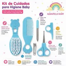 Kit Higiene Infantil Cuidados Bebê Recém Nascido 6 Peças Menino Menina