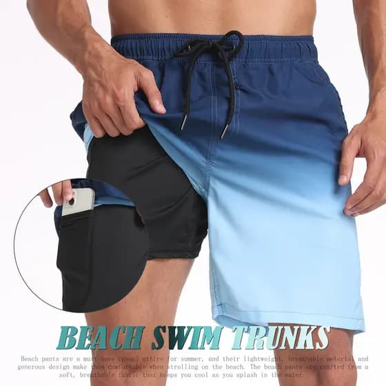 Shorts esportivos masculinos/shorts de praia elegantes para férias/shorts de corrida de secagem rápida em tamanho grande