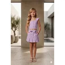 Conjunto Infantil Sofisticado Festa Batizado Linho Conjunto infantil feminino conjunto luxo
