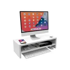 Base Apoio Monitor MDF Ergonômico Mesinha Home Office Gamer Suporte TV Notebook Escritório Quarto