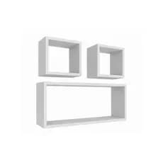 Kit 3 Nichos Decorativos Estilosos MDF Branco Enfeites Decoração Casa