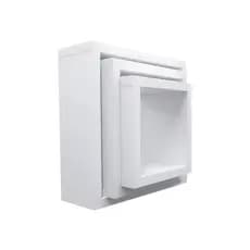 Kit 3 Nichos Branco Decorativo Estilo Minimalista MDF