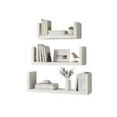 Kit 3 Nichos Prateleiras Branco MDF Decoração Casa Apartamento Organização