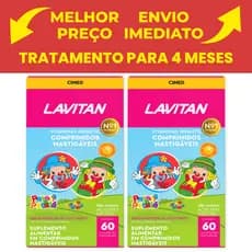 Kit 2 Vitamina Infantil Patati Patata Tutti-Frutti Lavitan Contém 60 Comprimidos Cada - CIMED