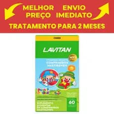 Vitamina Infantil  Lavitan Sabor Mix, Contém 60 Comprimidos Mastigáveis- CIMED