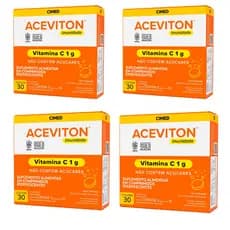 Aceviton Vitamina C 1g Imunidade Kit Com 4 Contém 3 tubos com 10 Cada - CIMED
