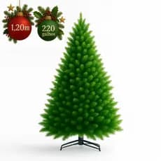 Arvore De Natal Gorda Luxo E Cheia 1.20m 220 Galhos Verde Premium 1,20 Arvores De Natal  + Brindes