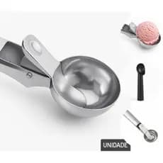 Colher de Sorvete Inox 18cm com Extrator Profissional P/Açaí e sorveteria