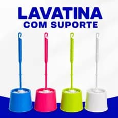 Kit 2/5/10 Escovas Sanitárias Com Suporte Plástico Lavatina Higiene Praticidade