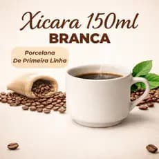 Kit Com 6/12/24 Unidades Xícaras Brancas 150 ML Porcelana De Primeira Linha