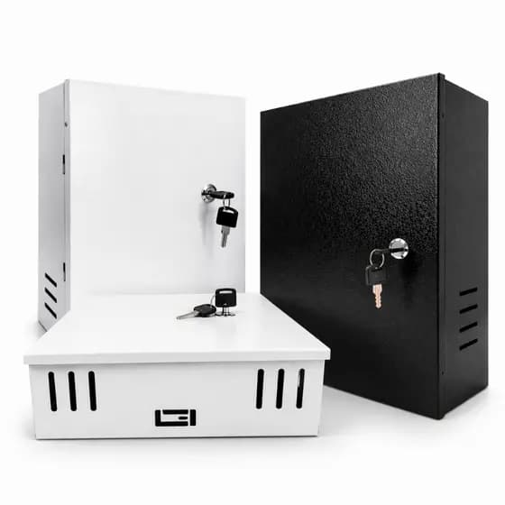 Caixa Metalica Vertical Organizadora Para DVR CFTV Intelbras/Hikvision