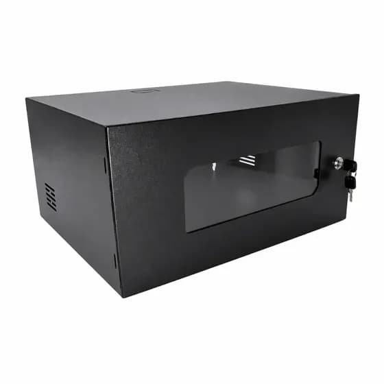 Mini Rack Padrão 19 5Ux350mm Visor Acrílico - MAX ELETRON  Para CFTV DVR Intelbras/Hikvision Rede Telecom TI Informática