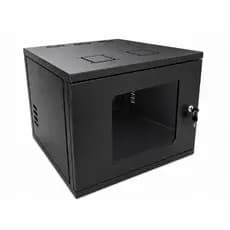 Mini Rack Padrão 19''8U x 570mm com Porta Acrílica Preto Servidor Rede