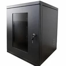 Mini Rack Padrão 19 12U x 470mm Preto com Visor Acrílico P/ Servidor Informática/TI Telecom CFTV DVR Intelbras
