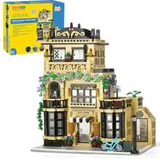 BRASTOY Blocos de Montar Café na Cidade com Iluminação - Brinquedo Educativo BRASKTOYS (6+ Anos)