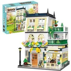Conjunto de blocos de montar com hotel de 3 andares com jardim 998 peças 14+ BRASTOY