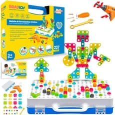 BRASTOY Kit de ferramentas para crianças - Conjunto de chaves de fenda - Brinquedo criativo