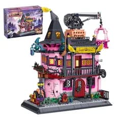 Conjunto de blocos de montar “Casinha Mágica da Bruxinha”  1022 peças de 3,6 mm