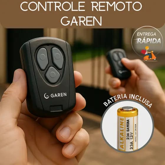 Controle Remoto Portão Eletrônico 433mhz Garen 2 Unidades