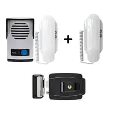 Kit Fechadura Elétrica Agl Chave Simples + Interfone Porteiro Eletrônico P10s + 1/s100