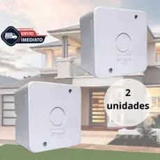 Kit Com 2 Caixas Organizadora CFTV Plástica P/ Câmeras De Segurança IP65 Sobrepor Externa
