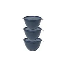 3 Potes Bowl com tampa 1,1 ml cor verde