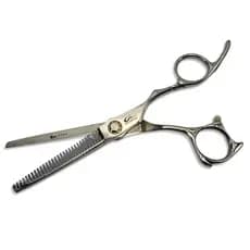 Tesoura Umi Desbaste 6.0 Profissional Prata Desfiar Cabelo Barbeiro Cabeleireiro Inox